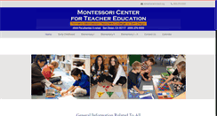 Desktop Screenshot of montessoricenterforteachereducation.org