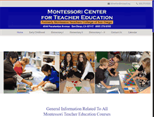 Tablet Screenshot of montessoricenterforteachereducation.org